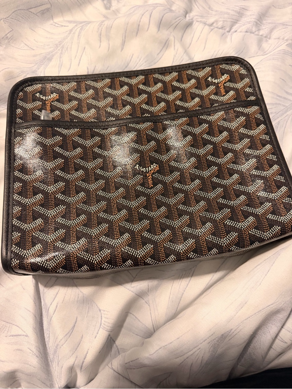 Goyard-style Brown Patterned malletier depuis
